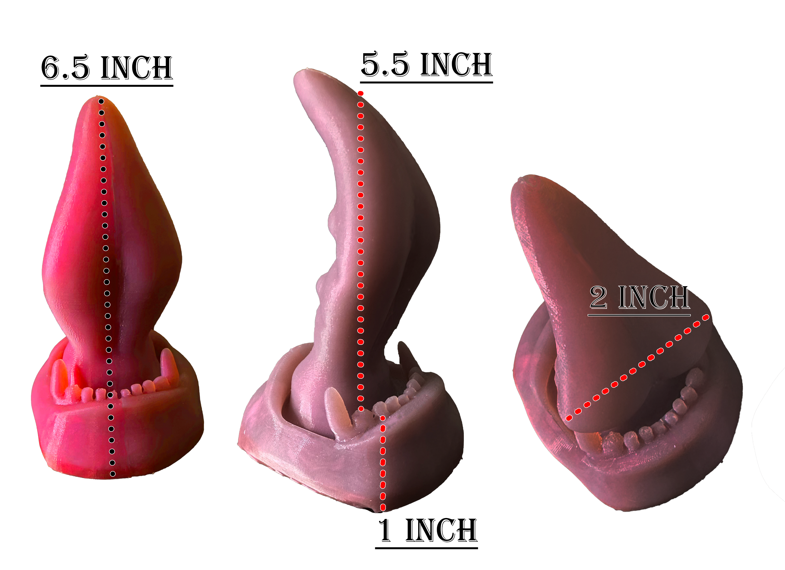 OMEGA Dildo Vampire Licker Tongue 6 inches - Dildo Sex Toy- Mature - Couples Toy- Sextoy