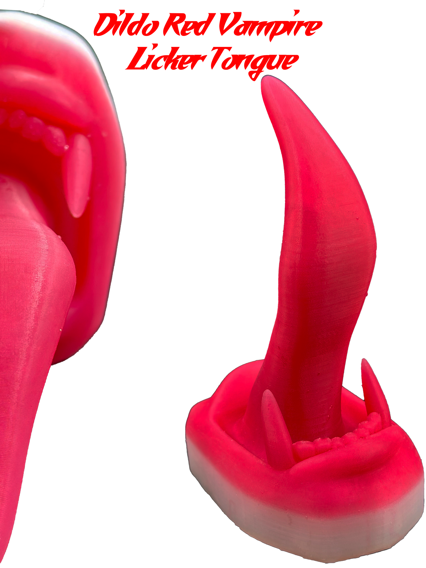 Dildo Red Vampire Licker Tongue - Teaser Sex Toy- Mature - Vampire Fetish Active Restock requests: 0