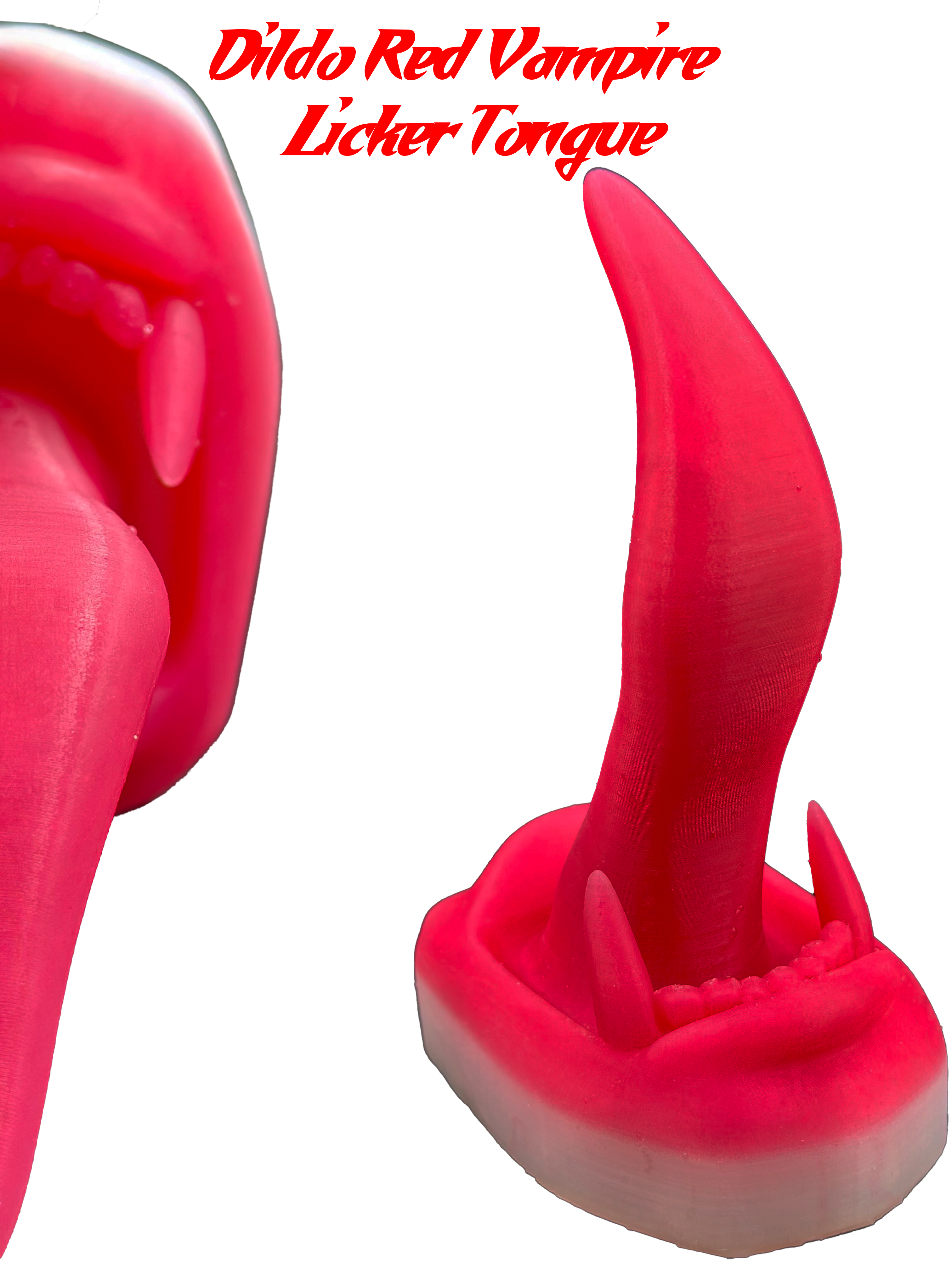 Dildo Red Vampire Licker Tongue - Teaser Sex Toy- Mature - Vampire Fetish Active Restock requests: 0