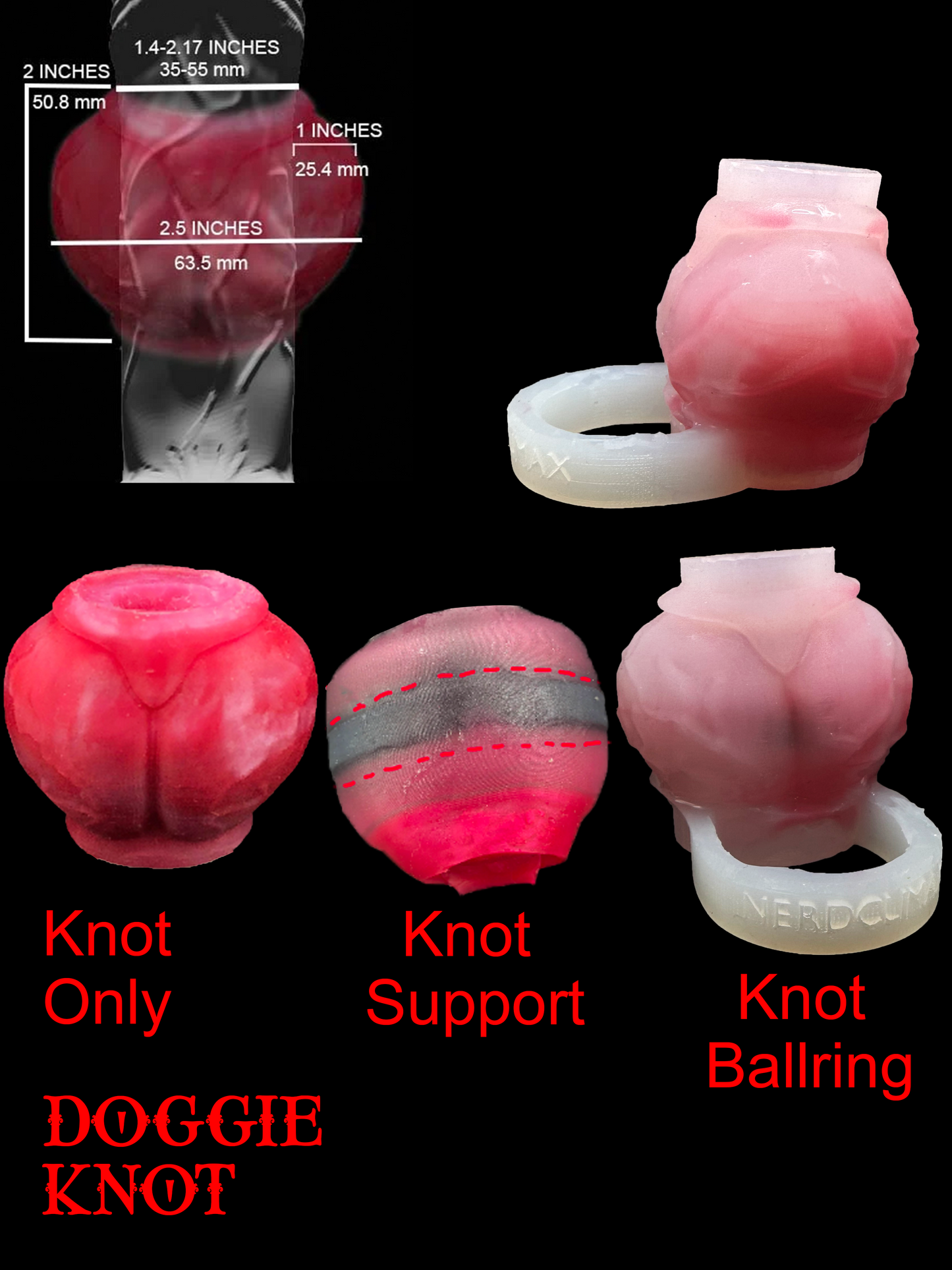 DOGGIE KNOT Enhancer/Cock Ring-Now Add SUPPORT