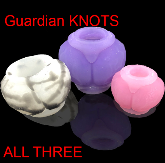 Three Guardian KNOTS Ring-Sex toy Couples toys- Men/Dildo Enhancer -Mature